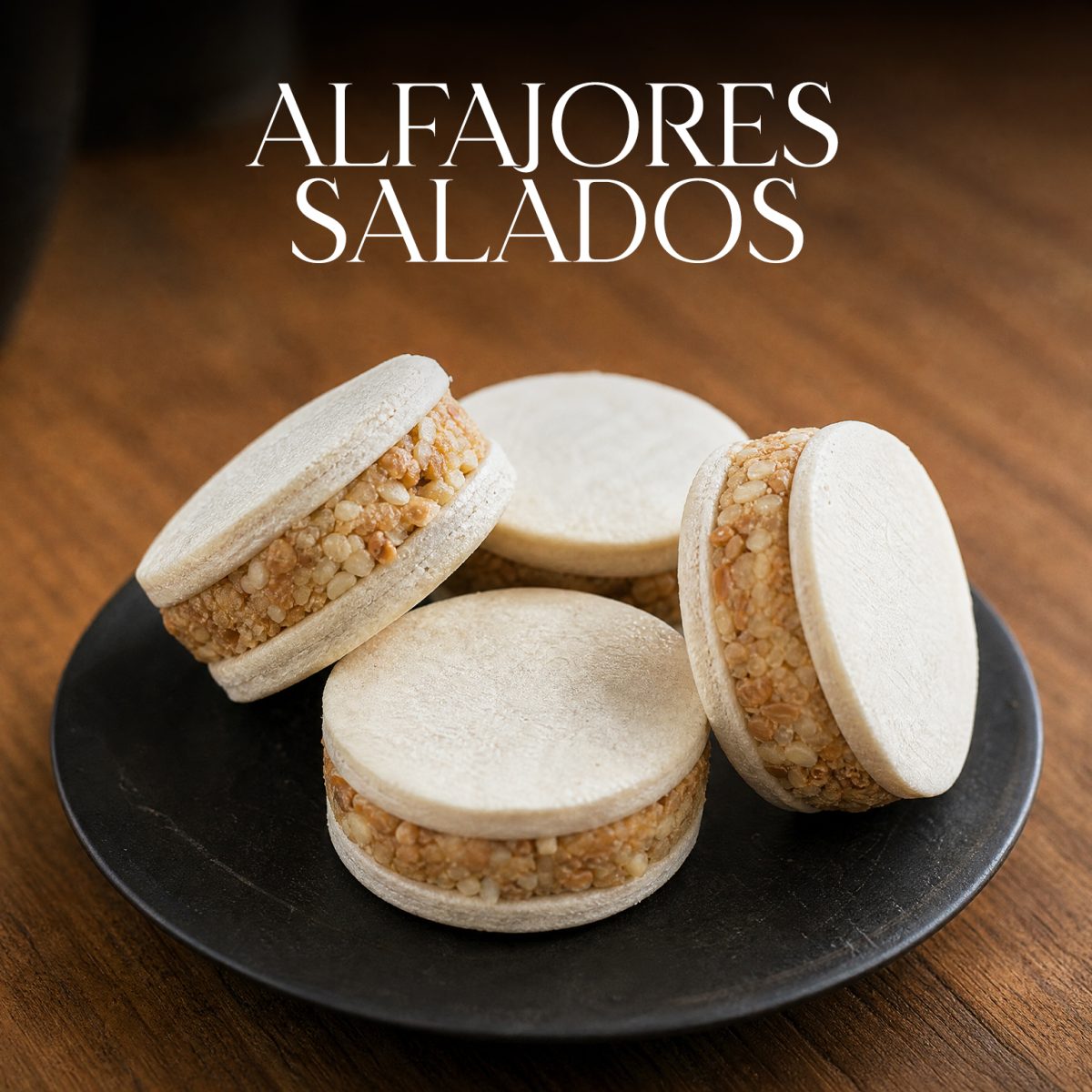 Alfajores Salados con Mousse de Queso (4 Uds.)
