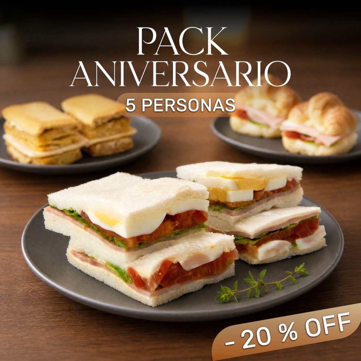 Pack Celebración Aniversario - 20 off (5 personas)