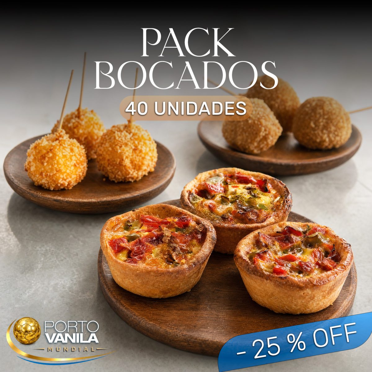 Pack Mundial - Bocados - 25 % off (40 Uds.)