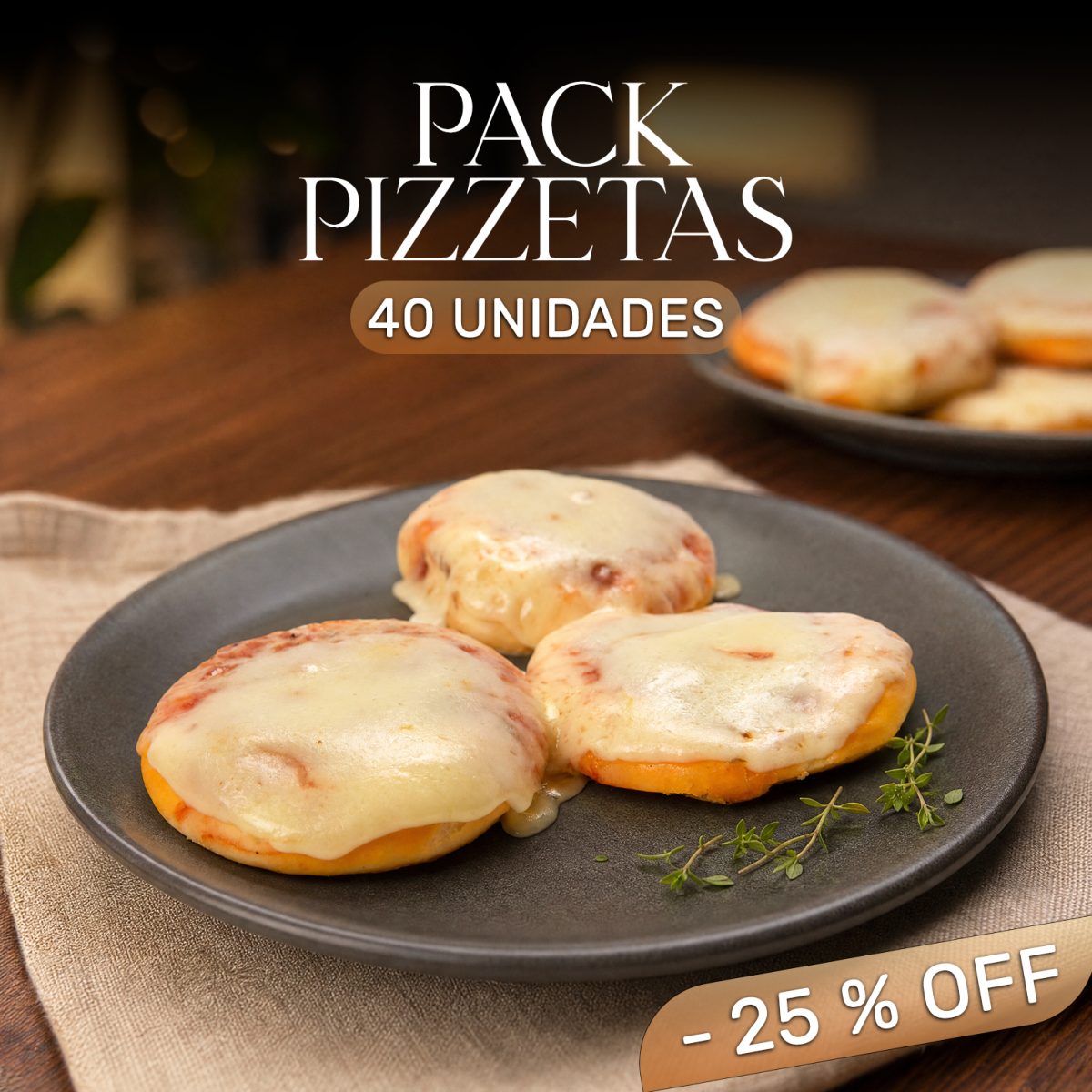 Pack Pizzetas Mini - 25% off (40 Uds.)