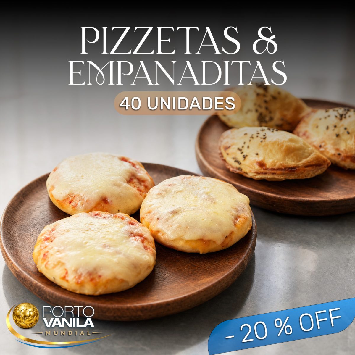 Pack Mundial - Pizzetas mini & Empanaditas - 20% off (40 Uds.)
